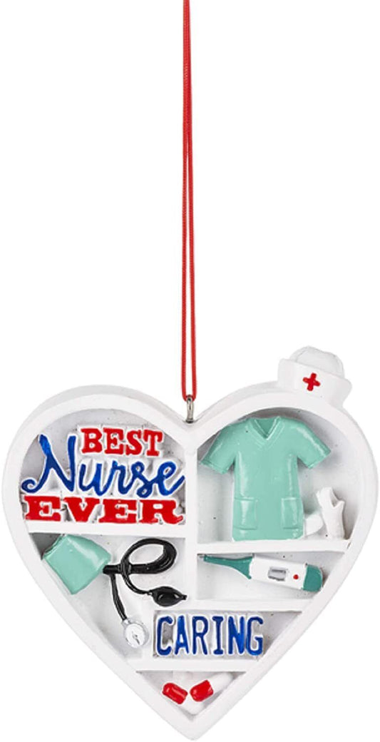 Ganz MX175944 Best Nurse Ever Ornament, Resin