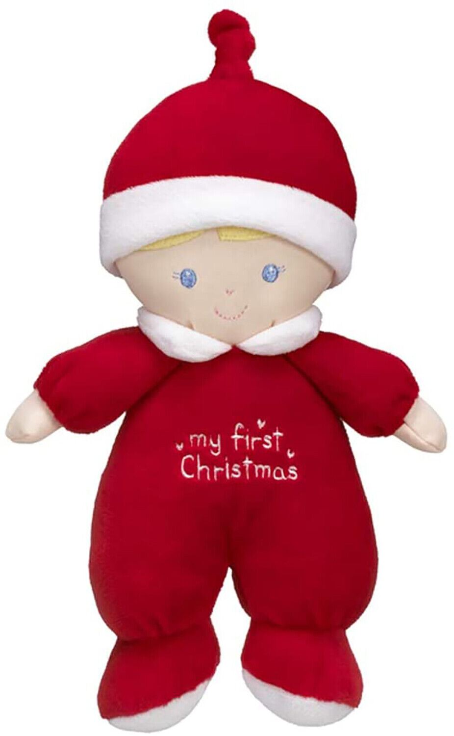 Ganz My First Christmas Red 9 Inch Christmas Rattle Plush Baby Doll