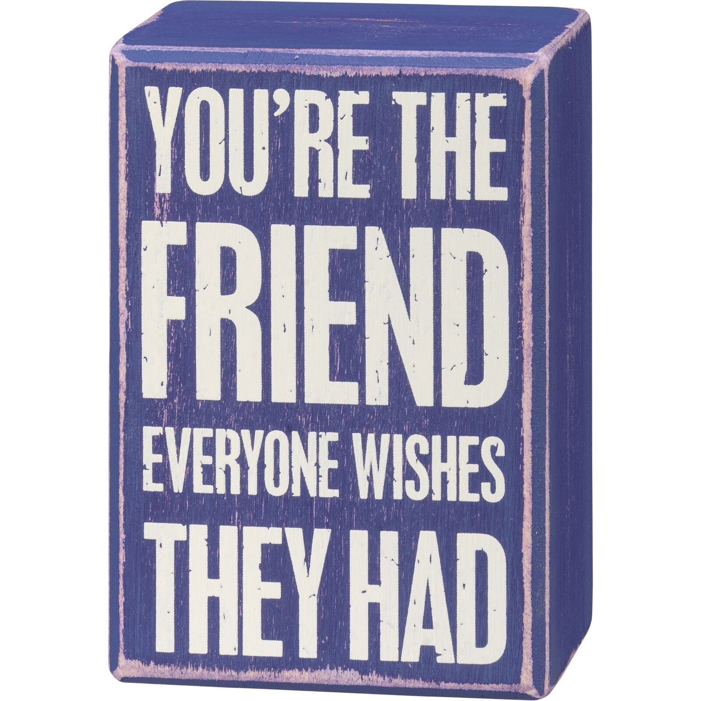 Primitives by Kathy Box Sign & Pair of Socks Set - You're The Friend