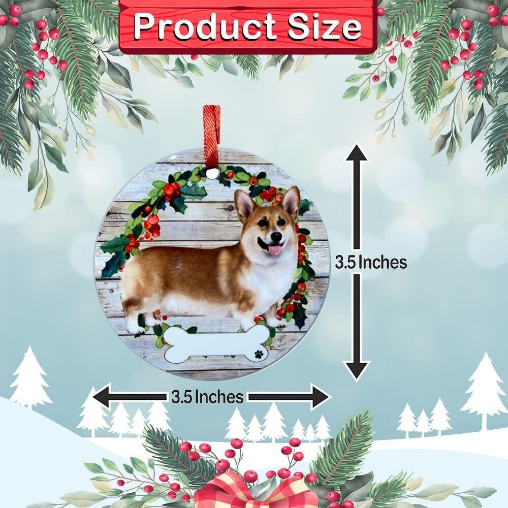 Welsh Corgi Ornament - E&S Pets, DIY Personalizable, Ceramic Round Ornament