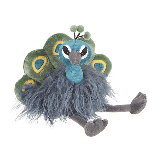 Ganz Periwinkle Peacock Plush Stuffed Animal, 9"