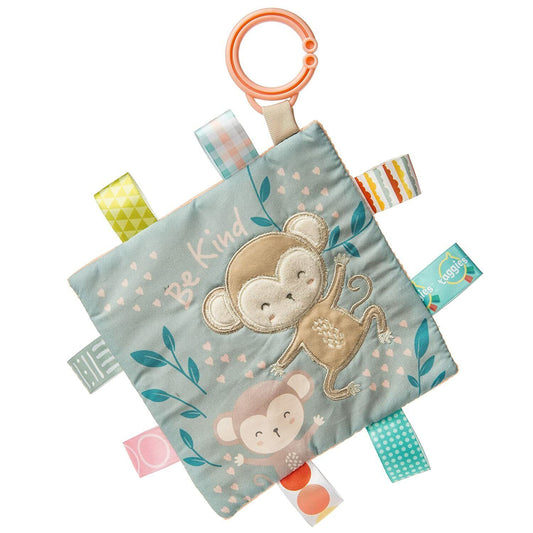 Taggies Crinkle Me Baby Paper and Squeaker Soft Toy, 6.5 Inches, Be Kind Monkey