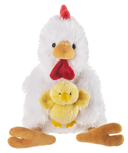 Ganz HE10440 Mama & Baby Chick Plush Stuffed Animal Toy, 10-inch