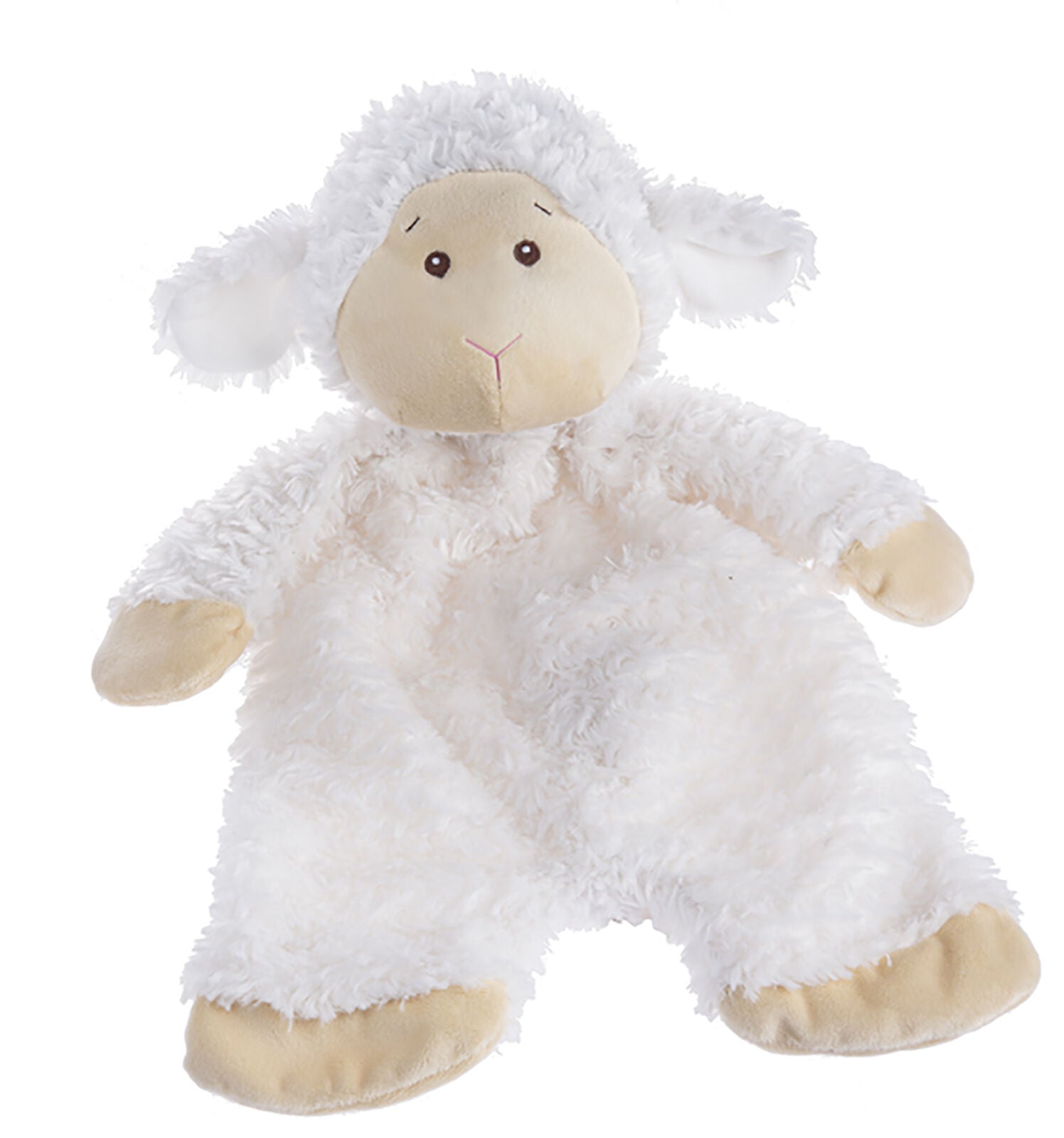 Baby Ganz Flat-A-Pat White Lamb Baby Blanket - 18"