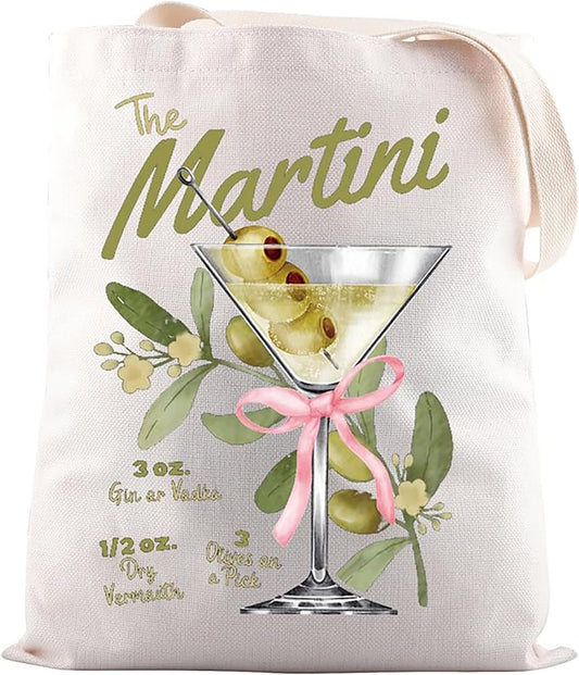 JNIAP Dirty Martini Tote Bag - Drink Themed Cocktail Lover Gift