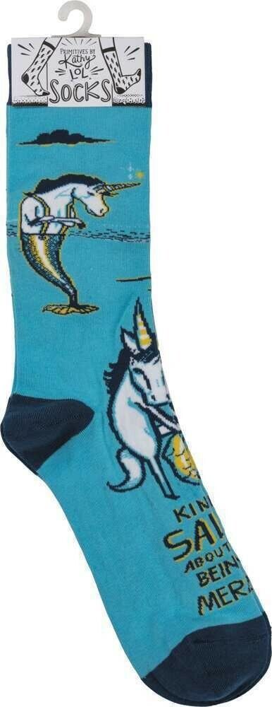 Primitives by Kathy Novelty Socks - Kinda Salty About Not Being a Mermaid