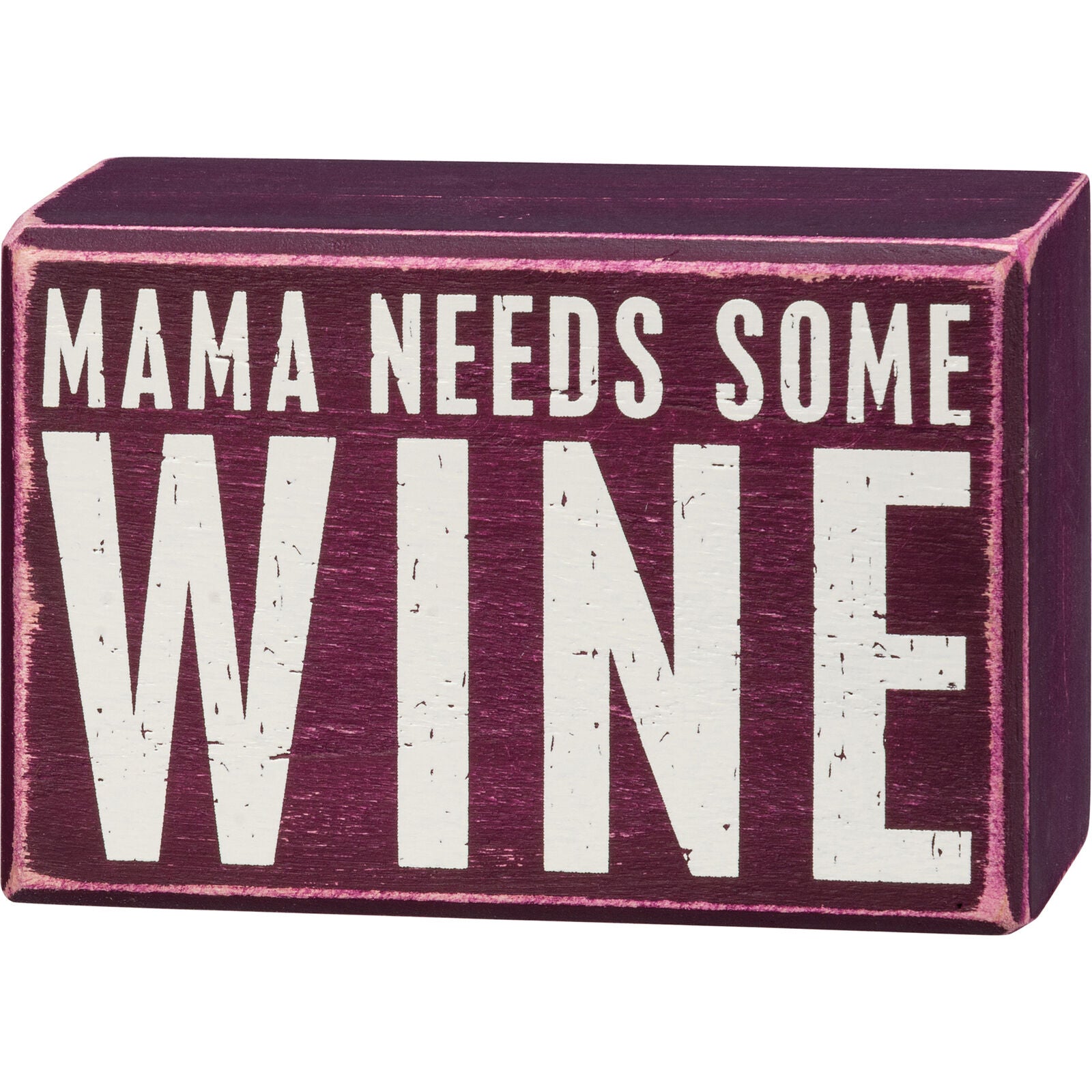Primitives by Kathy Box Sign & Pair of Socks Set - Mama Needs Some Wine