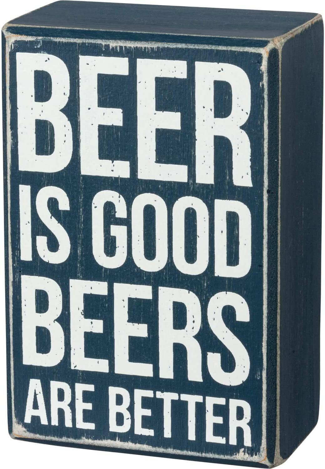 Primitives by Kathy Box Sign/ Sock Set - Beer is Good Beers are Better