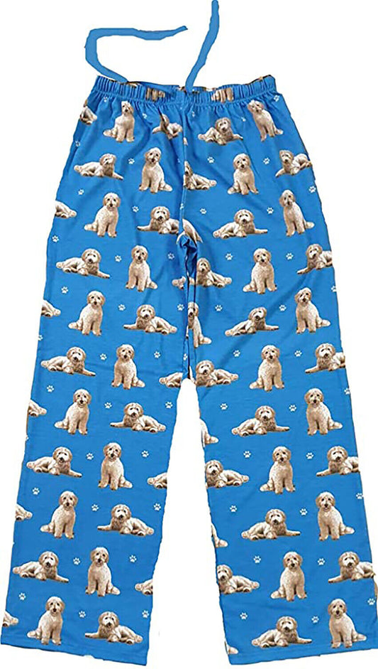 Goldendoodle Unisex Lightweight Cotton Blend Pajama Bottoms- Medium