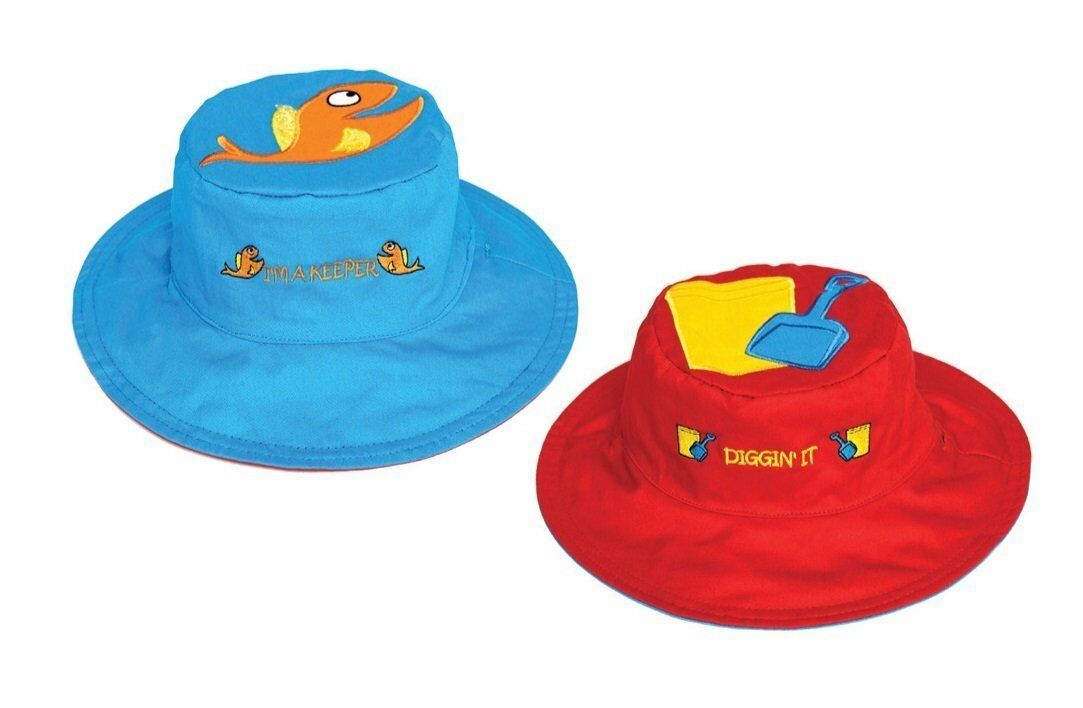 Luvali Convertibles Fish-Pail Reversible Kids Hat Small,  (6 mo - 2 years)