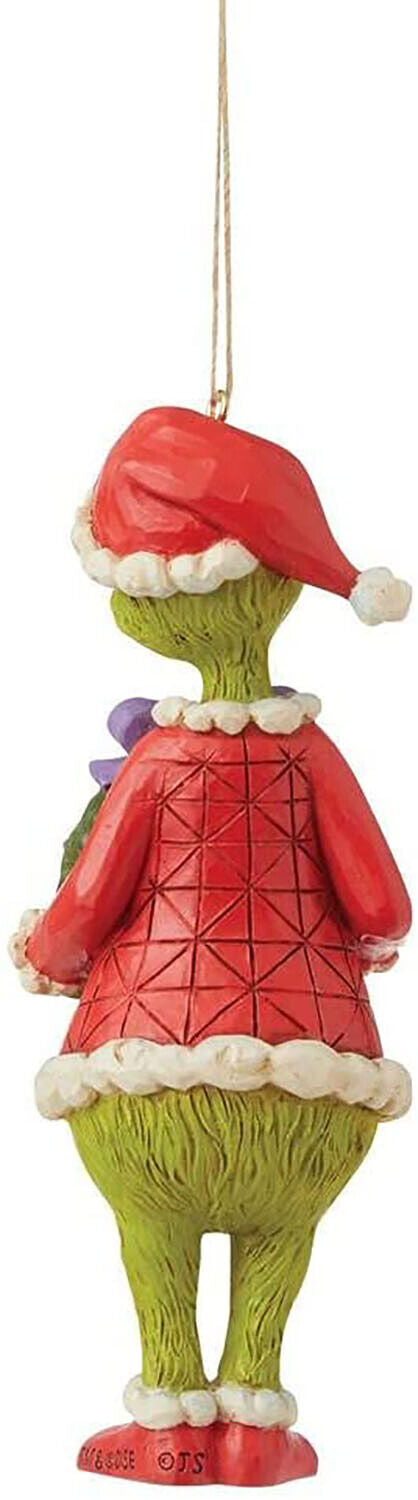 Enesco Jim Shore Grinch Holding Wreath Ornament 6009205