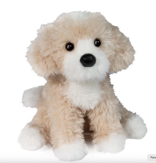 Douglas Toys Darcy Cream Golden Doodle Plush Stuffed Animal Toy, 9.5" Tall