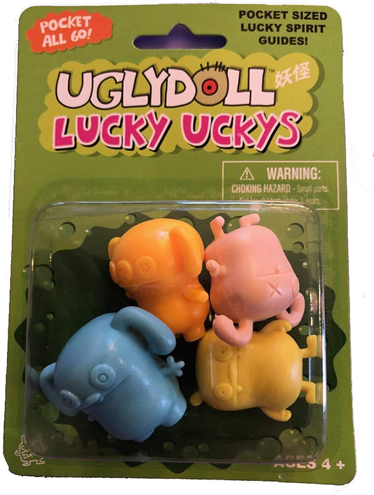 Uglydoll Lucky Uckys 4 Piece Pocket Sized Lucky Spirit Guides, 1.5" #93075