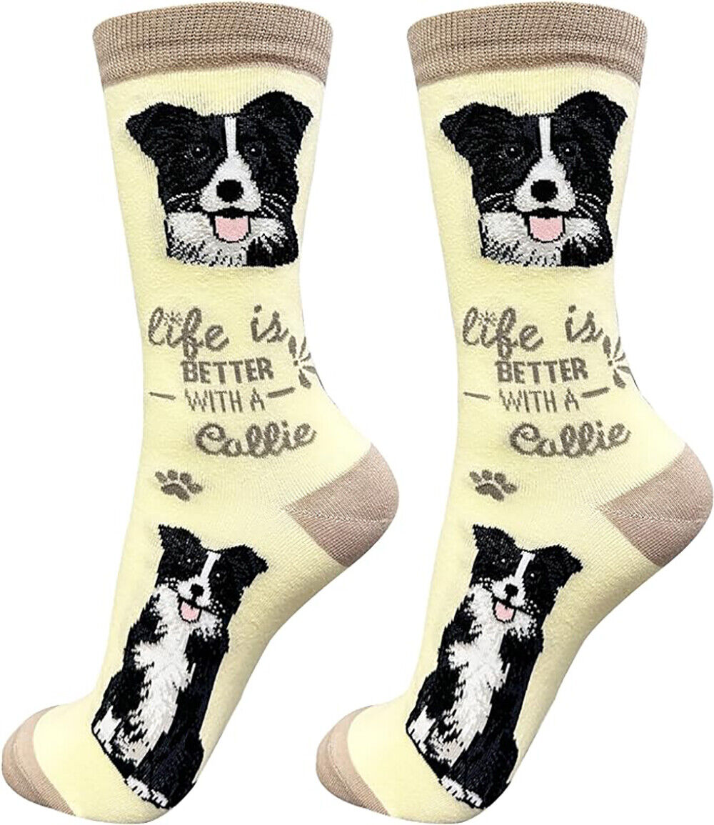 E&S Pets Pet Lover Socks, Life is Better with a Border Collie