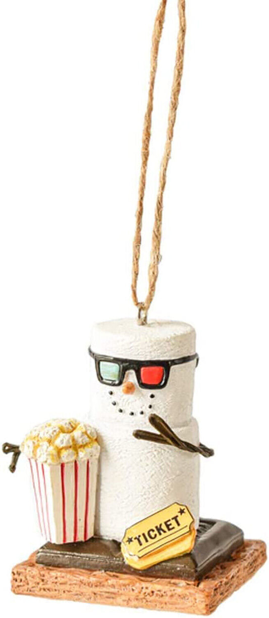 Ganz MX179684 S'Mores Movie Buff with Popcorn Hanging Ornament, 2.63 Inches