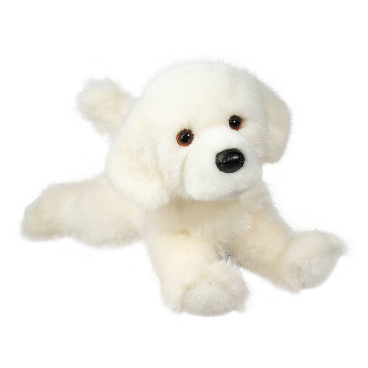 Douglas Toys Everest White Retriever Plush Stuffed Animal Toy, 12" sitting