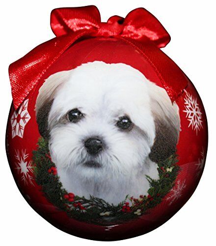 "Shihpoo Christmas Ornament" Shatter Proof Ball Easy To Personalize