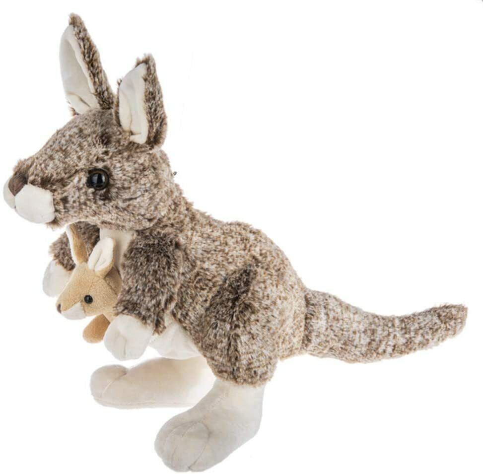 Ganz H14839 Mama Kangaroo and Baby Plush Stuffed Animal Toy, 13-inch Height