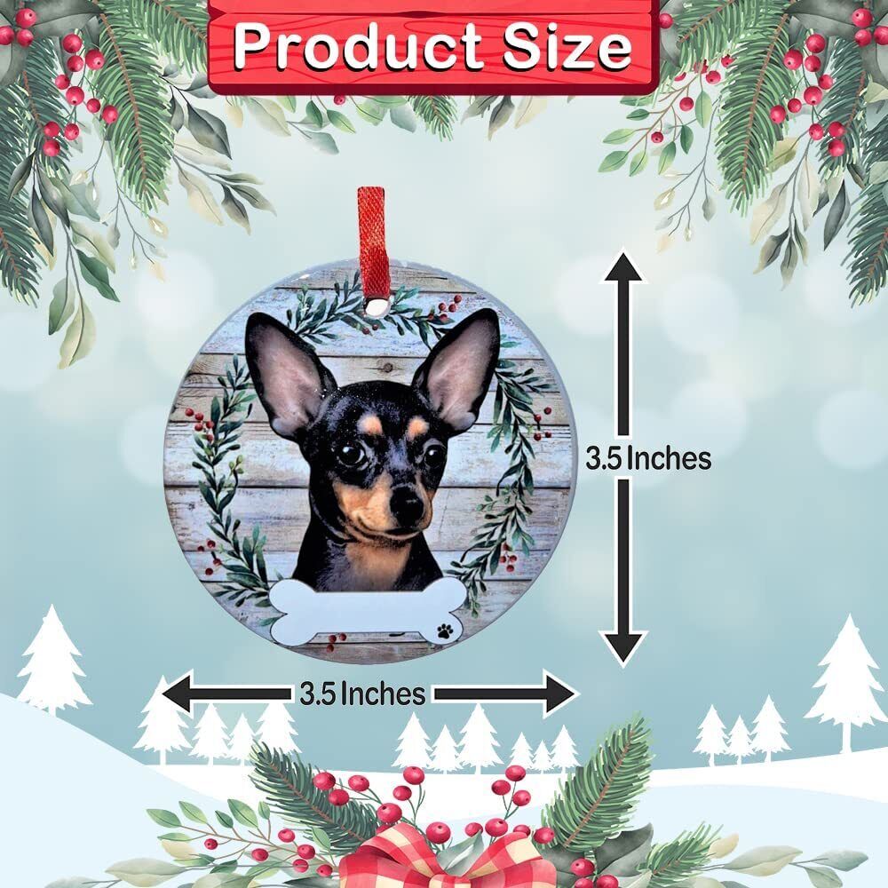 Black/Tan Chihuahua Ornament - E&S Pets, DIY Personalizable, Ceramic Ornament