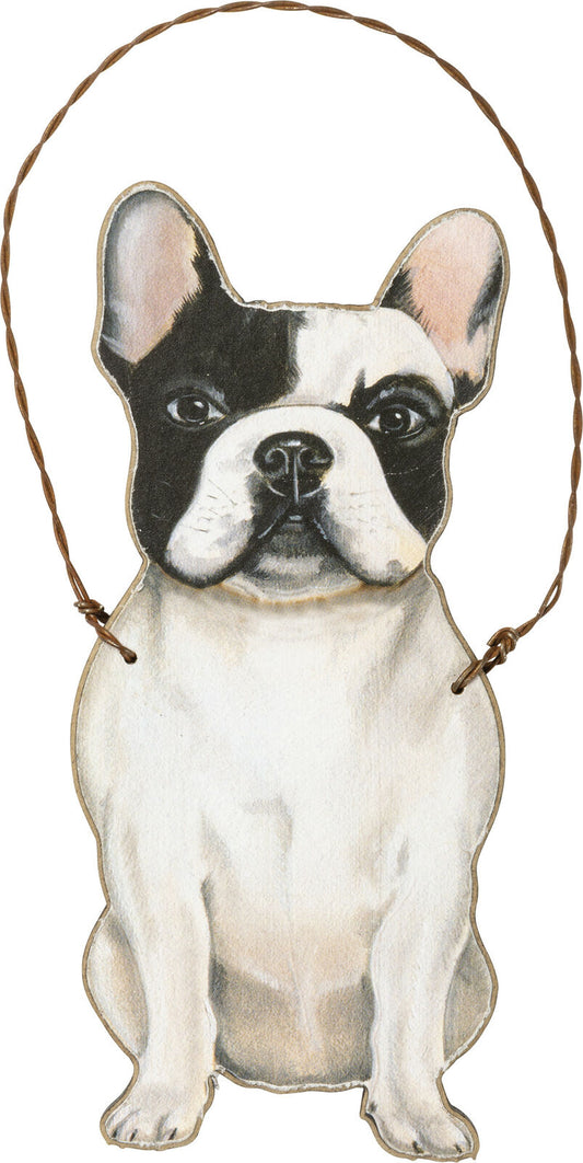 Primitives By Kathy Frenchie French Bulldog Christmas Ornament