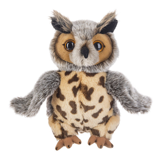 Heritage Brown and Gray Eagle Owl, 12" - Stuffed Animal by Ganz