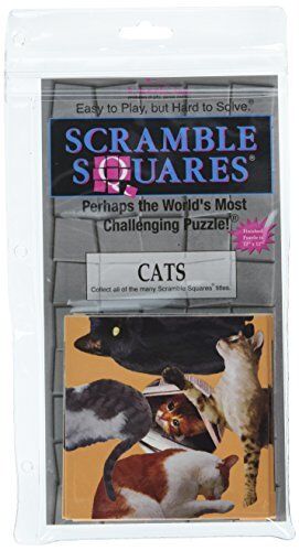 B Dazzle Cat Scramble Squares 9 Piece Puzzle