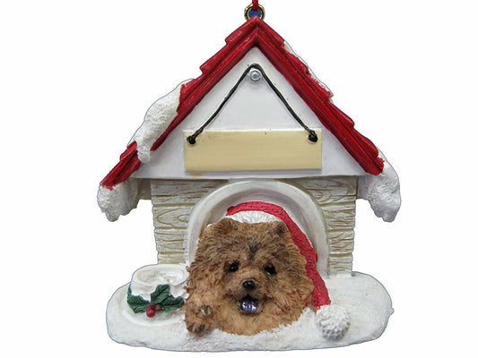 Chow Doghouse Ornament Hand Painted and Easily Personalized