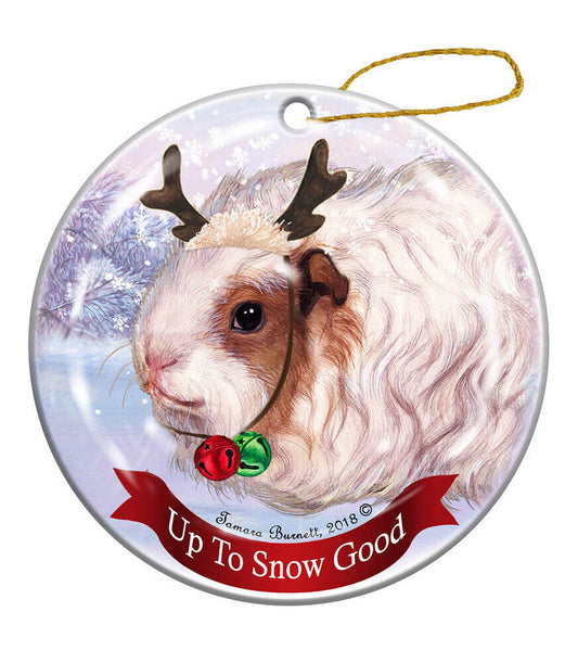 Holiday Pet Gifts Guinea Pig Texel Porcelain Christmas Ornament