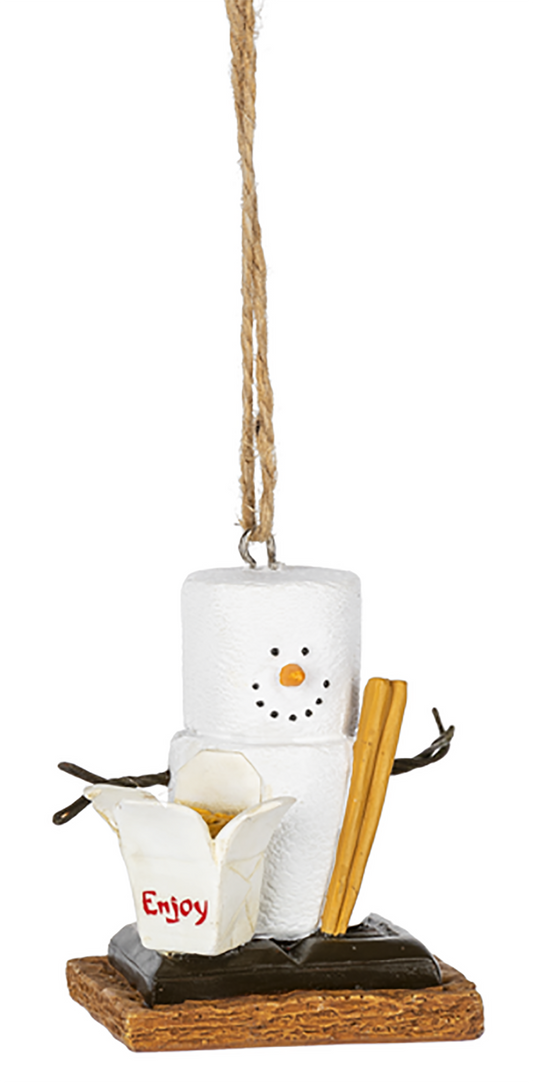 Ganz MX179695 S'Mores Chinese Food Box Decorative Ornament, 2.6"