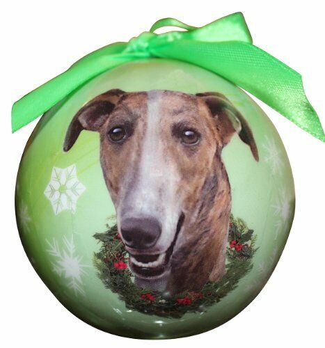Greyhound Christmas Ornament Shatter Proof Ball Easy To Personalize