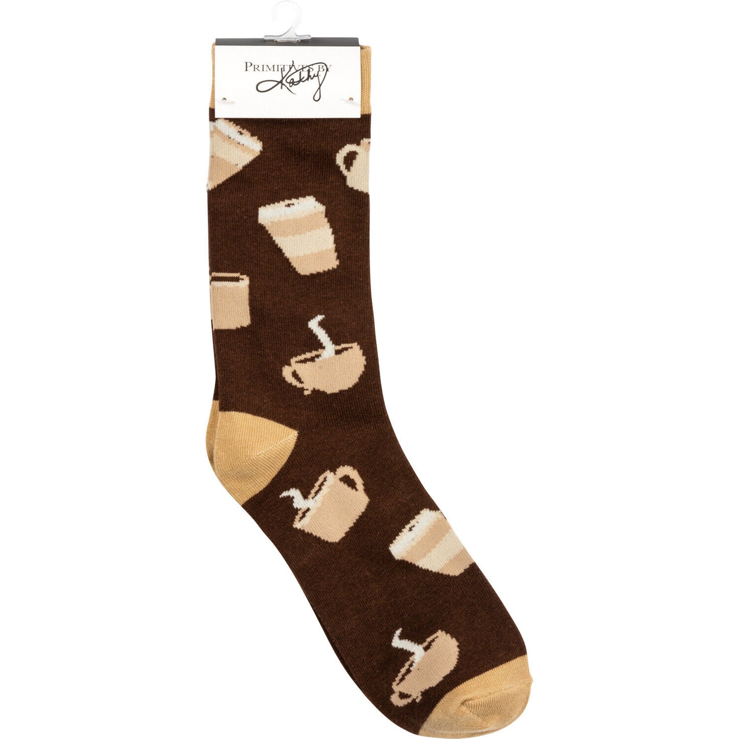 Primitives by Kathy Box Sign & Sock Set - Life Begins After Coffee Giftable Set
