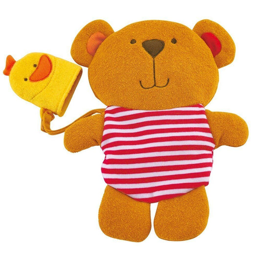 Hape Kids Little Splashers Teddy and Duck Bath Mitt Set