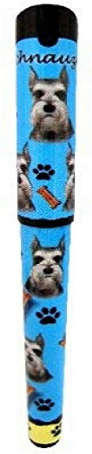 E&S Pets Schnauzer, Cropped Pen Easy Glide Gel Pen, Refillable with A Perfect