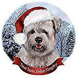 Holiday Pet Gifts Glen of Imal Terrier Blue Dog Santa Hat Porcelain Ornament