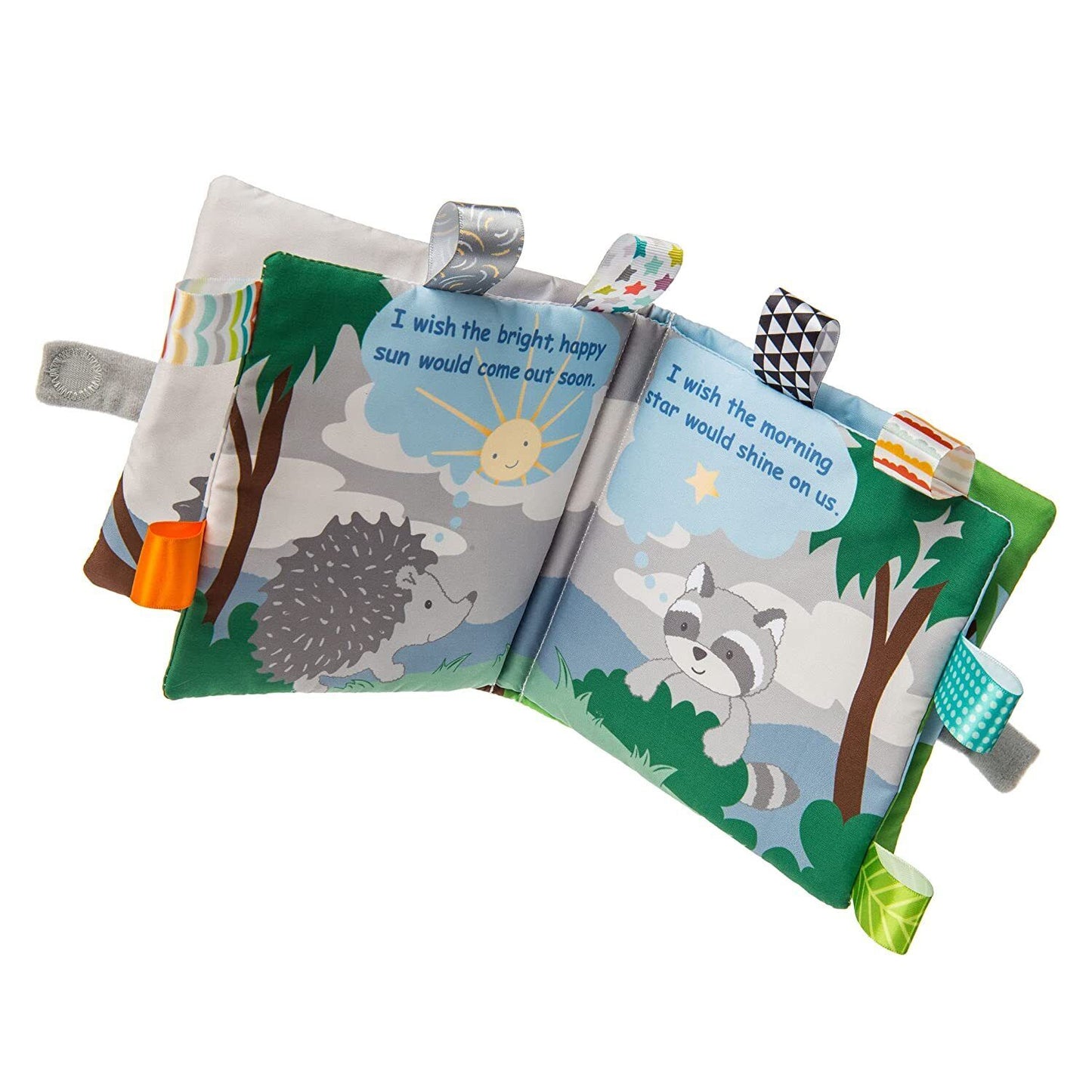 Mary Meyer Taggies Soft Cloth Book with Crinkle & Squeaker, 6" Heather Hedgehog