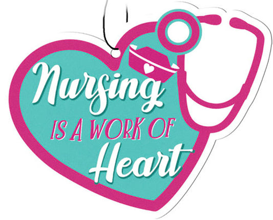 Spoontiques Nursing is a work of Heart Auto Car Air Freshener (3-Pack)