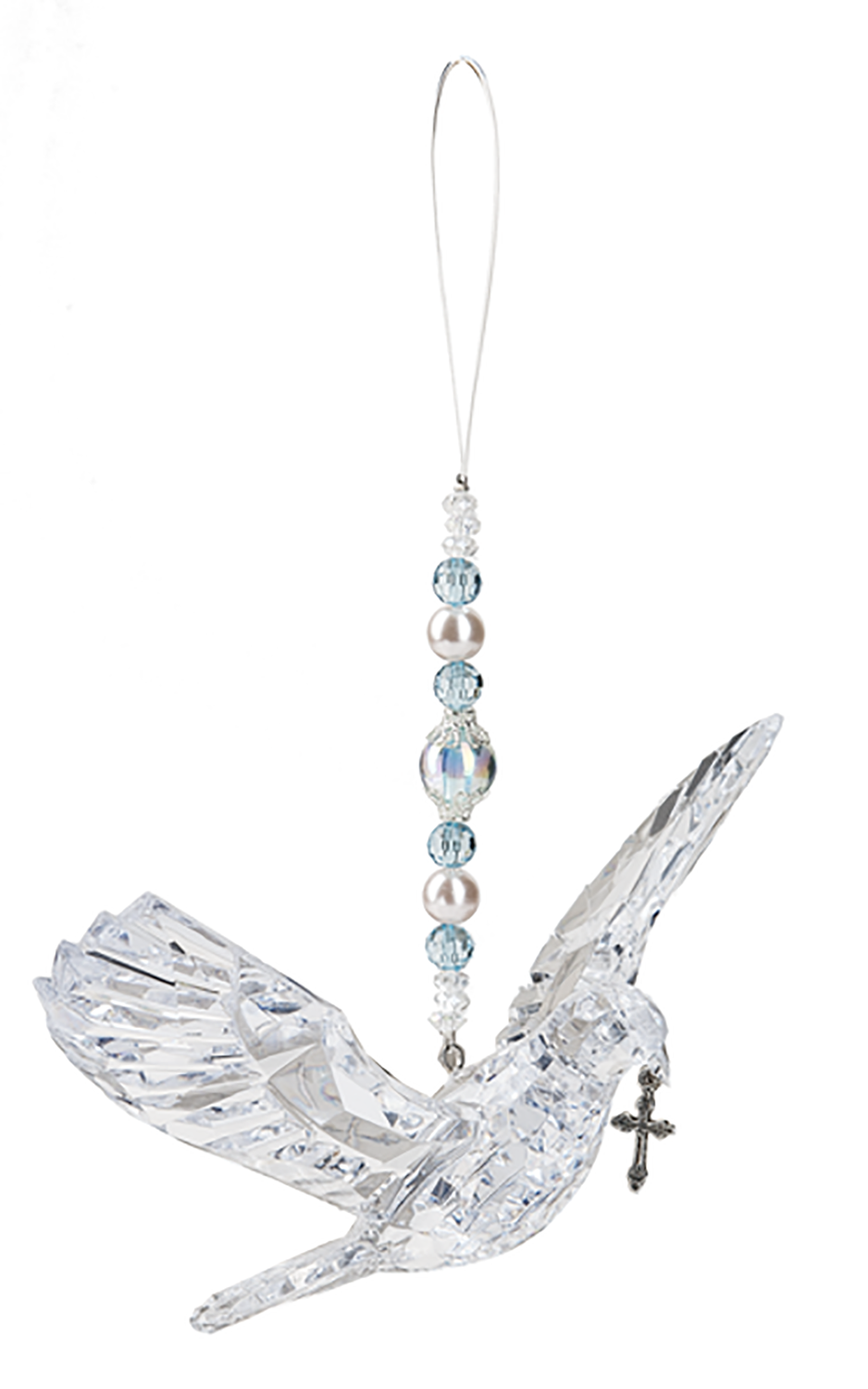 Ganz Crystal Expressions Hanging Dove with Cross, 7" W. x 5" L