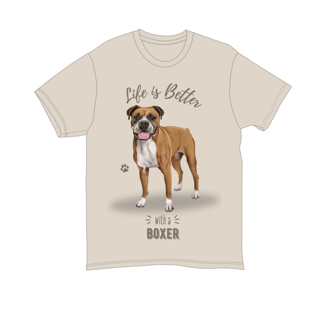 Boxer Unisex 100% Cotton T-Shirt - Super Soft & Comfortable, Medium
