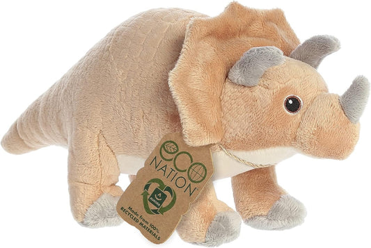 Aurora® Eco Nation™ Triceratops Stuffed Animal Toy Recycled Materials, 12.5"