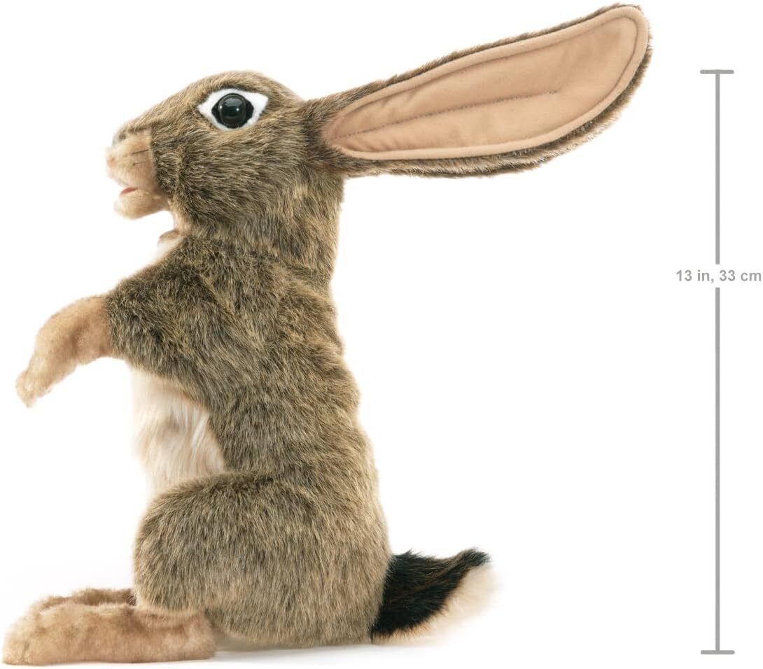 Folkmanis Jack Rabbit Hand Puppet, 15"