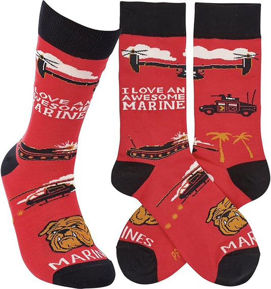 Primitives by Kathy Socks - I Love an Awesome Marine