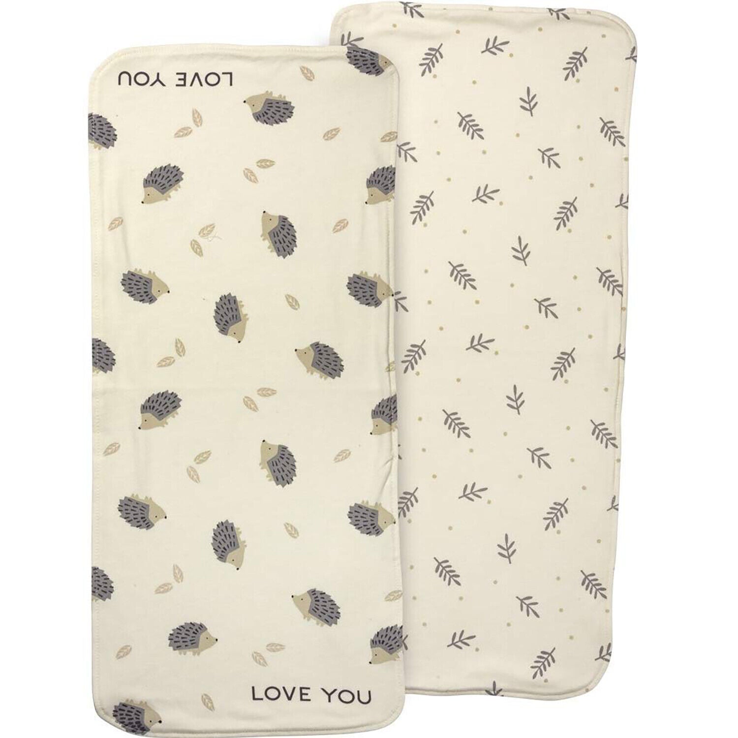 Primitives by Kathy Burp Cloth Set of 2 - Love You Woodland, 8" x 18"
