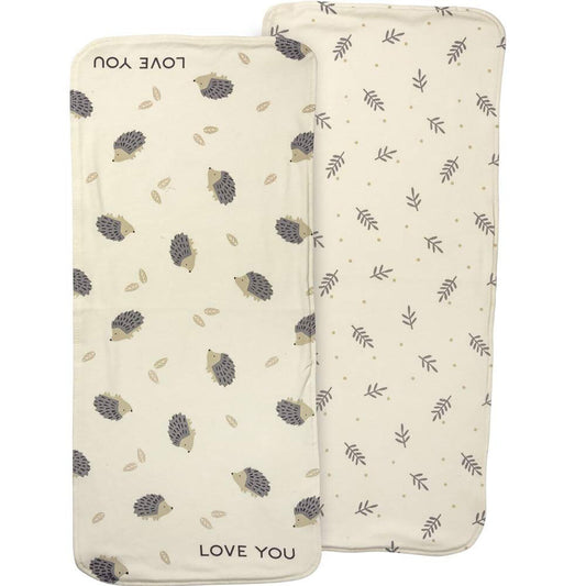 Primitives by Kathy Burp Cloth Set of 2 - Love You Woodland, 8" x 18"