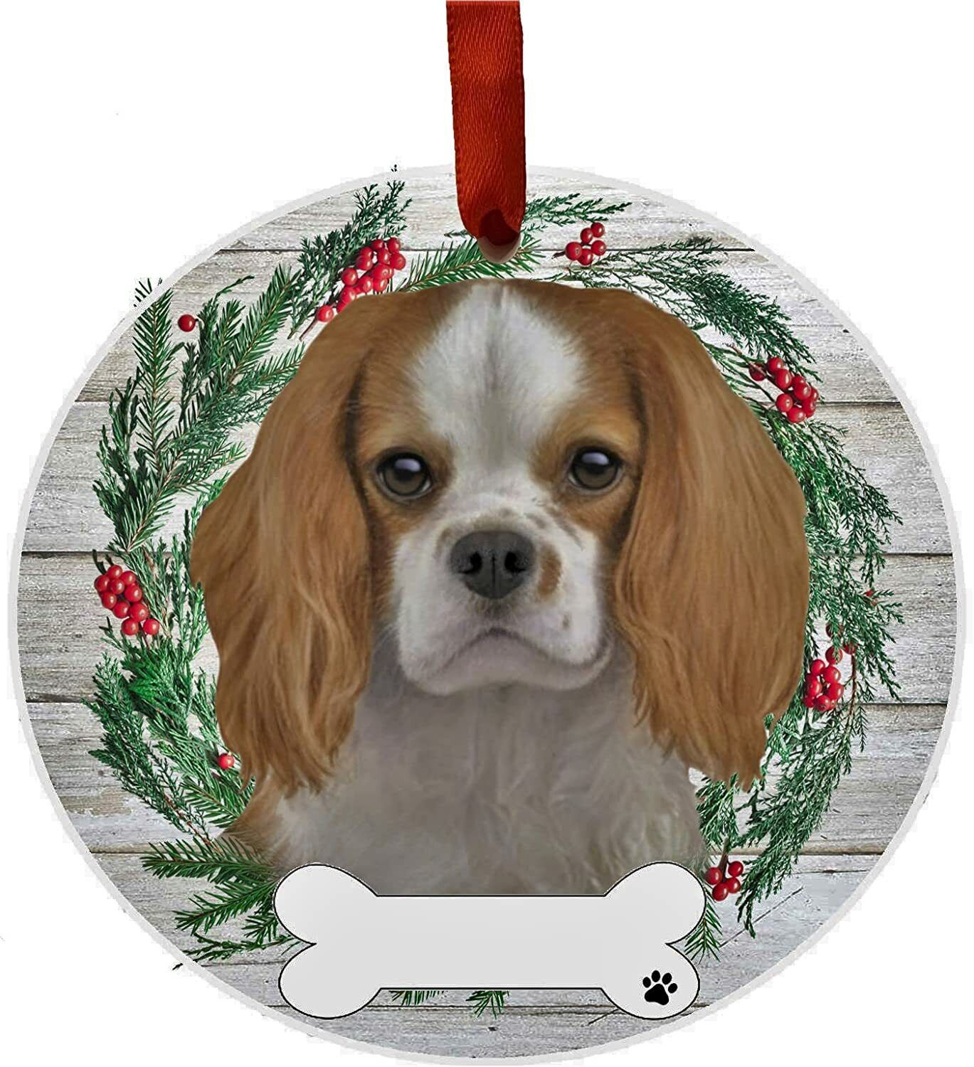 Cavalier King Charles - E&S Pets - DIY Personalizable, Ceramic Round Ornament