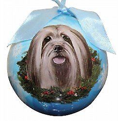 E&S Pets Christmas Ball Ornament - Lhasa Apso