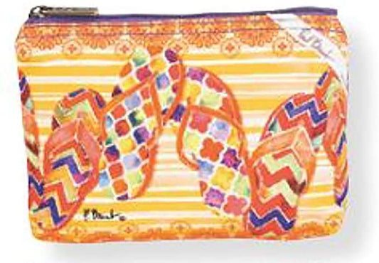 Sun 'N' Sand Paul Brent Sea Treasures Cosmetic Bag Coin Purse Zip Top, Flip