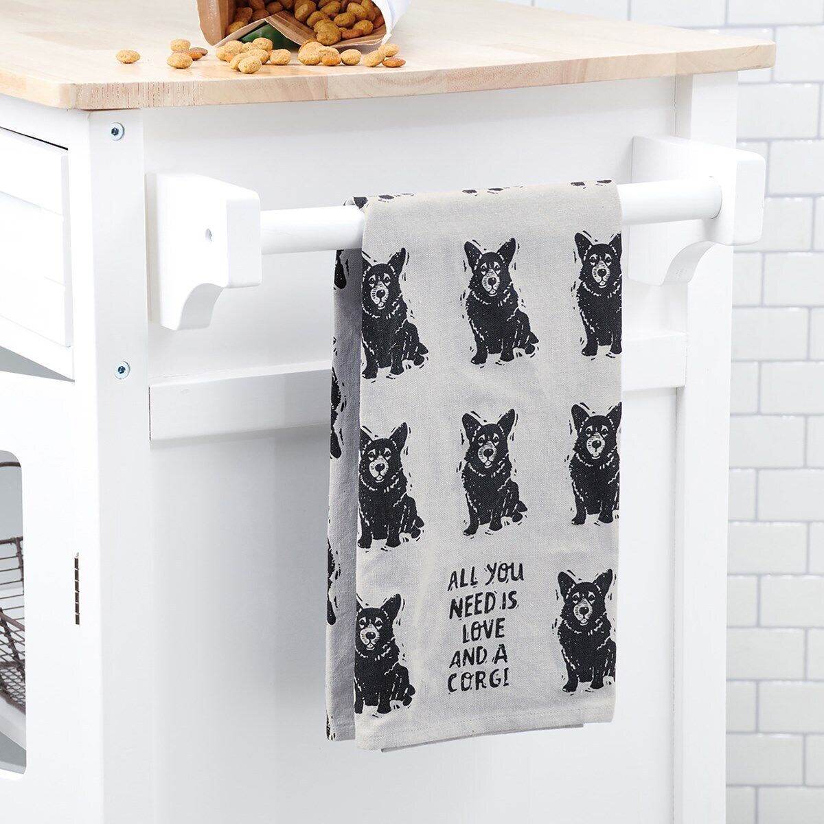 Primitives by Kathy Kitchen Towel - All You Need Is Love And A Corgi
