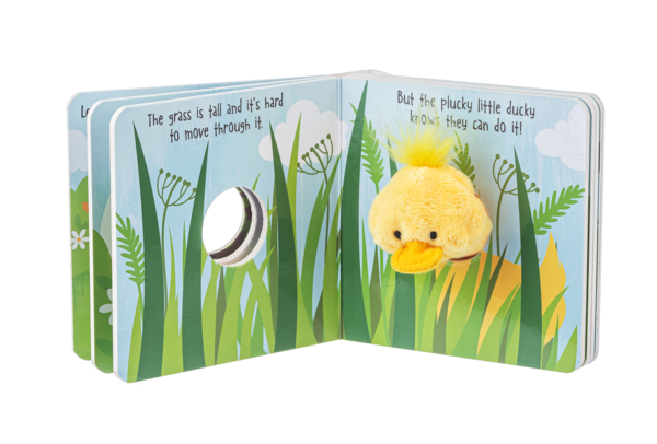 Baby Ganz Plucky Little Ducky Finger Puppet Board Book, Ages 0+