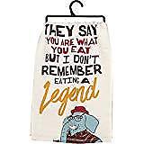 Questionables 28" Square Humorous Tea Towels (You Are What you Eat - A Legend)