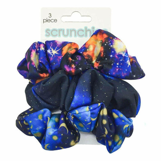 Spoontiques Celestial - Moon, Stars Hair Scrunchies (3-Pack)